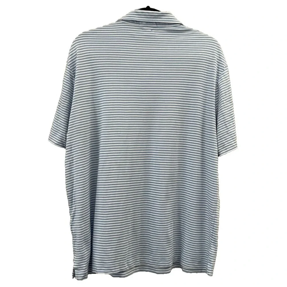 Polo Ralph Lauren Shirt Mens Large Striped Classic Fit Flesh Pony Preppy Coastal